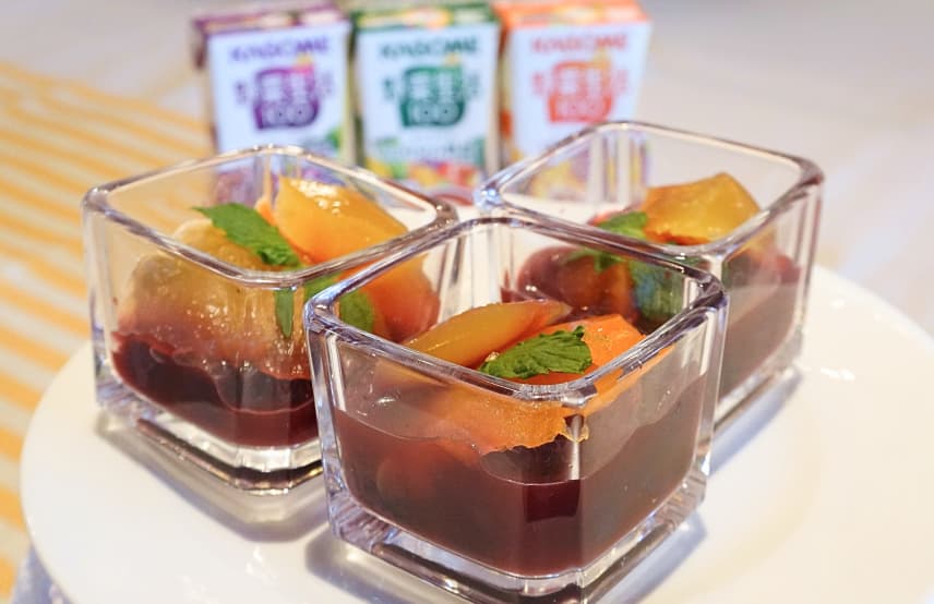 Hotel Gracery Naha Eggplant and Blueberry Compote with Vegetable and Fruit Jelly
