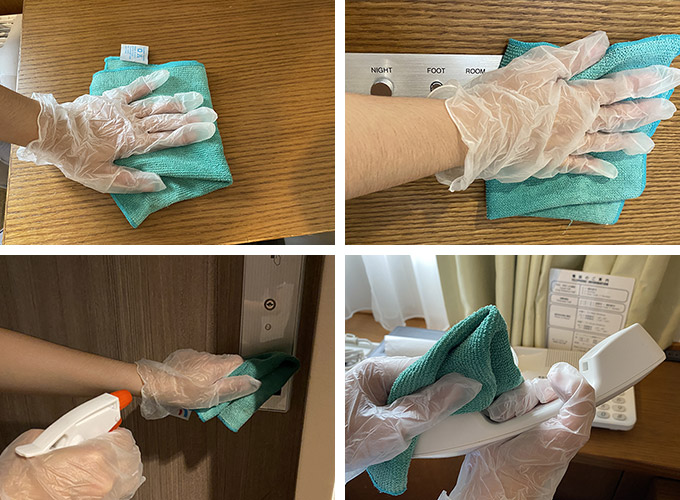 Disinfection of guest rooms